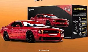 Dodge Challenger Hellcat Gets "Cars" Makeover, Looks Almost Cute