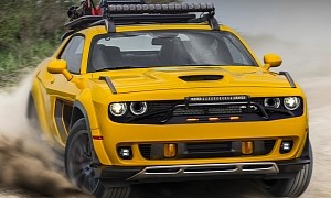 Dodge Challenger Hellcat 'Off-Road' Is Digitally Ready for the 911 Dakar, Sterrato