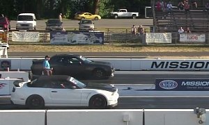 Dodge Challenger Hellcat vs. 620 HP Ford Mustang GT Drag Race Is a Bummer