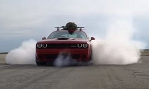Dodge Challenger Hellcat Widebody Drops World's Fastest Christmas Tree: 174 MPH