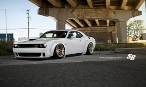 Dodge Challenger Hellcat with Liberty Walk Kit and Air Suspension for Sale
