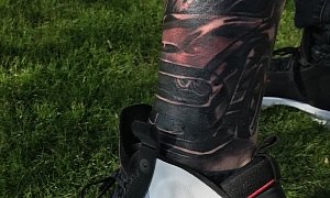 Dodge Challenger SRT Demon Owner Tattoos Car on His Leg, Mods Included
