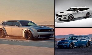 Dodge Challenger SRT Hellcat Wagon Looks Ready to Brawl With Its Virtual Peers