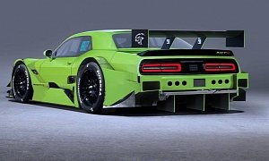 Dodge Challenger SRT-R Hellcat Racecar Rendering Is a Supercharged Offender