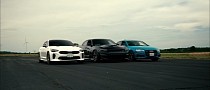 Dodge Charger 392 Drag Races Kia Stinger GT and Audi S4, Mixed Results Ensue