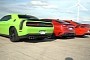 Dodge Charger, Challenger 392, and Kia Stinger GT Have a Muscle Car Drag Race