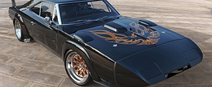 Dodge Charger Daytona Pontiac Trans Am rendering by Abimelec Arellano