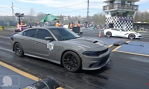 Dodge Charger Daytona Twice Drags Corvette, Then Ram and Challenger, ICEs Everyone