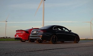 Dodge Charger Drag Races Mercedes-AMG E 53, All-Motor Power Wins