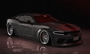 Dodge Charger Hellcat Coupe Rendering Looks Like a Sporty Bizarro Challenger
