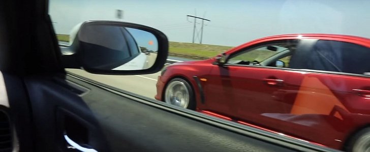 Dodge Charger Hellcat Drag Races Sleeper Evo X