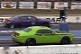 Dodge Charger Hellcat Drag Races Challenger Scat Pack, America Wins