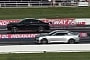 Dodge Charger Hellcat Drags Camaro ZL1 and Challenger Hellcat, It's an 8-Second Festival