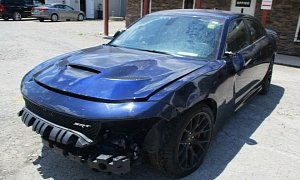 Dodge Charger Hellcat Gets Totaled after just 3,000 Miles, Wreck Now Up for Sale