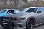 Dodge Charger Hellcat Owner Installs Police-Grade Bull Bar, Goes Drag Racing