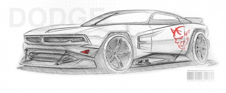 Dodge Charger SRT Hellcat Demon rendering by designedevil 