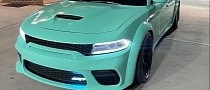 Dodge Charger "Tiffany" Shows Mesmerizing Blue Wrap in Widebody Form