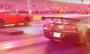 Dodge Demon Can't Stop Drag Racing Corvettes, ZR1 and Z06 Fall
