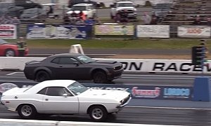 Dodge Demon Drag Races 1972 Dodge Challenger, America Wins