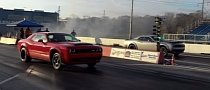 Dodge Demon Drag Races Another Dodge Demon, All Hell Breaks Loose