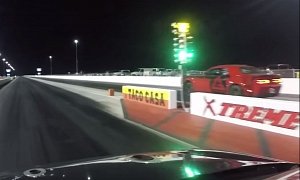 Dodge Demon Drag Races Boosted Acura Integra, Gets Surprised