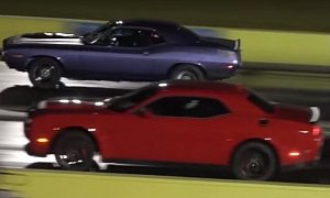 Dodge Demon Drag Races Hemi 'Cuda, America Wins