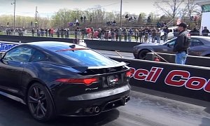 Dodge Demon Drag Races Jaguar F-Type SVR, Shaming Occurs