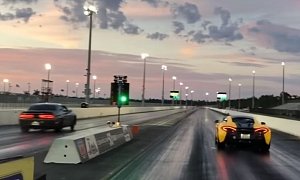 Dodge Demon Drag Races McLaren 570S at the Drag Strip, Has a Surprise