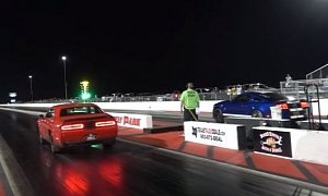 Dodge Demon Drag Races Nitrous Shelby Super Snake, $500 Bet Ends in Humiliation