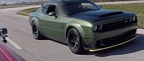 Dodge Demon Drag Races Tesla Model S P100D on the Street, Tires Rage-Quit