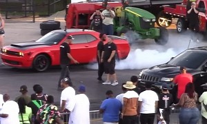 Dodge Demon Drags Trackhawk in Obliteration Run, Gets Vanquished by a Charger