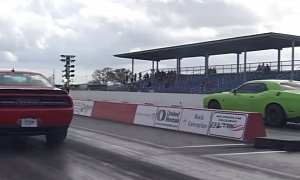 Dodge Demon vs. 1,000 HP Challenger Hellcat Drag Race Is a Family Brawl