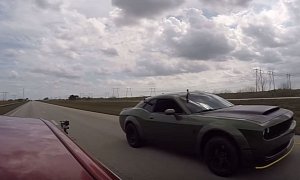 Dodge Demon vs. Tesla Model S P100D Drag Race Is a Street Rematch