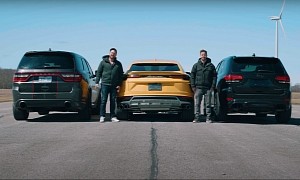 Durango Hellcat Drag Races Urus and Trackhawk, Results Are Unexpected