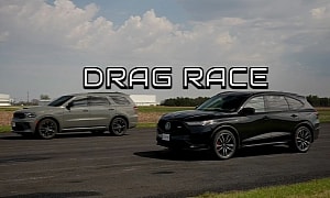 Dodge Durango R/T Drag Races Acura MDX Type S, They're Worlds Apart