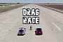 Dodge Durango SRT Hellcat Drag Races Tesla Model Y Performance, It's Not Even Close