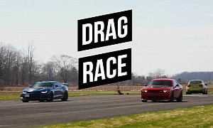 Dodge Hellcat Drag Races Chevrolet Camaro ZL1 1LE, Sadly Admits Defeat