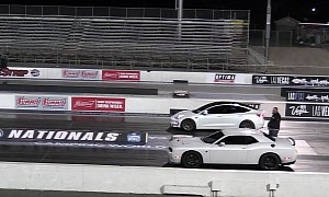 Dodge Hellcat Drag Races Tesla Model 3, Internal Combustion Fans Won't Like How It Ends