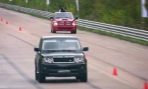 Dodge Ram SRT-10 Carrying Plastic Cow Races Range Rover, ML63 and X6M