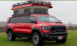Dodge Ram Van TRX Rendering Looks Ready to Camp Anywhere, Has Pop Top