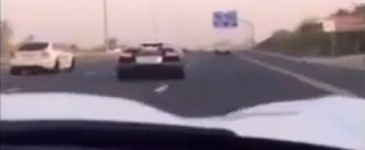 Dodge Viper Rear-Ends Lamborghini Aventador in UAE Traffic