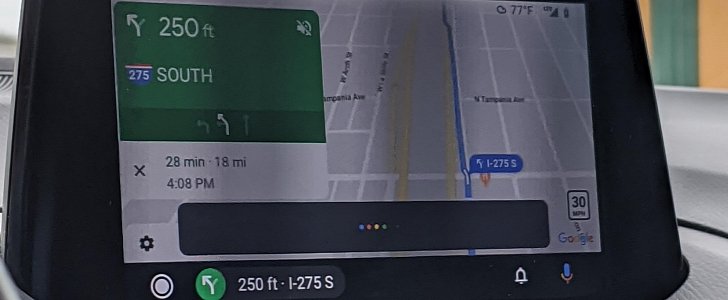 Android Auto with Google Maps and Assistant