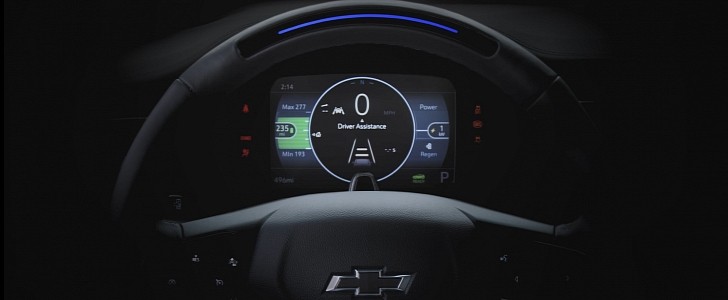 Chevrolet Bolt EUV steering wheel teaser