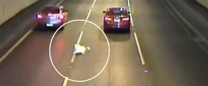 Dog jumps out of speeding car, narrowly escapes death in Melbourne tunnel