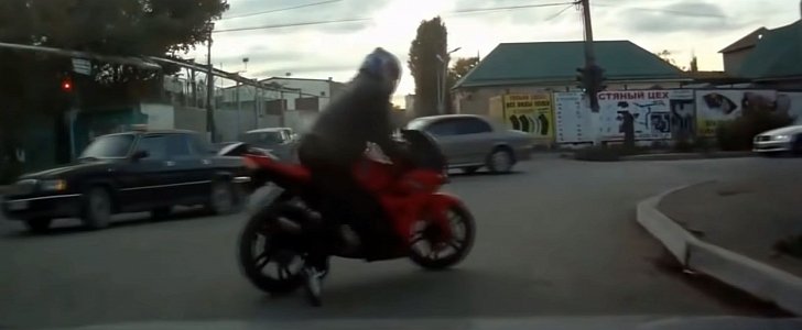 Drunk motorcycle rider