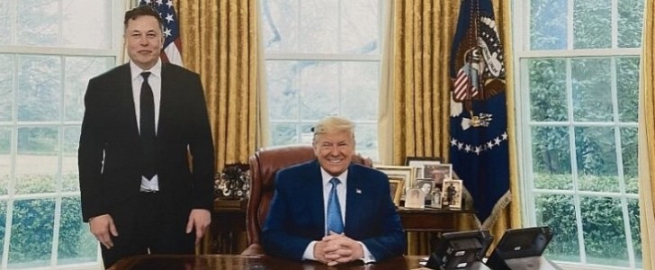 President Donald J. Trump and Elon Musk at the White House