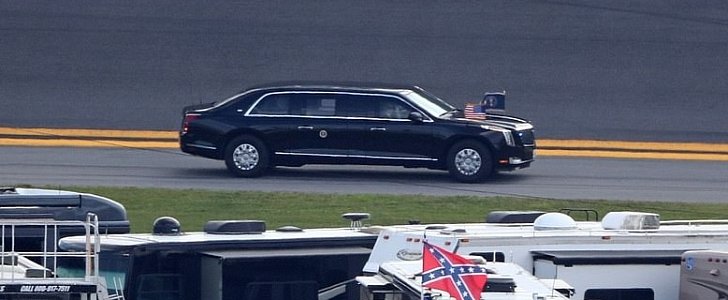 Donald Trump's The Beast takes a few laps at Daytona 500, for the first time ever