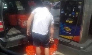 Don’t Be This Guy: Man Fills Buckets of Gasoline in Preparation for Dorian