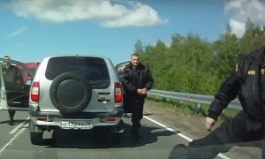 Don’t Overtake the Russian SOBR “Police”, They’ll Bash Your Car