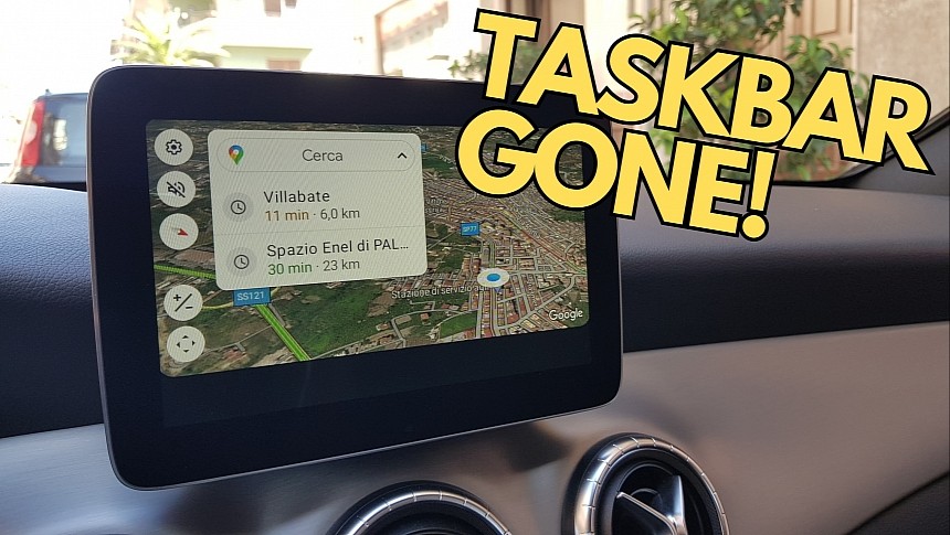 No taskbar on Android Auto